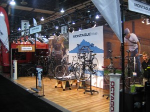 Montague folding bike interbike booth
