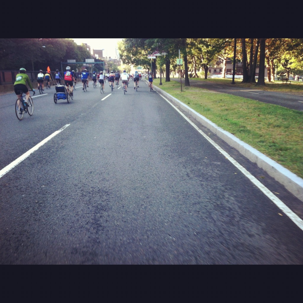 Storrow Drive view from a bike Hub on Wheels