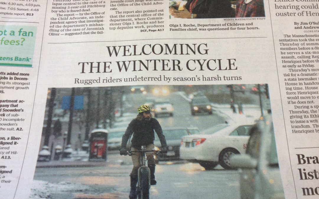 Bikes Make the Front Page in Boston