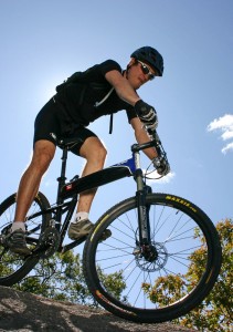 Montague X90 folding mountain bike riding downhill