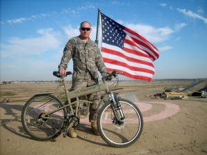 2015 Montague Paratrooper folding bike with the army