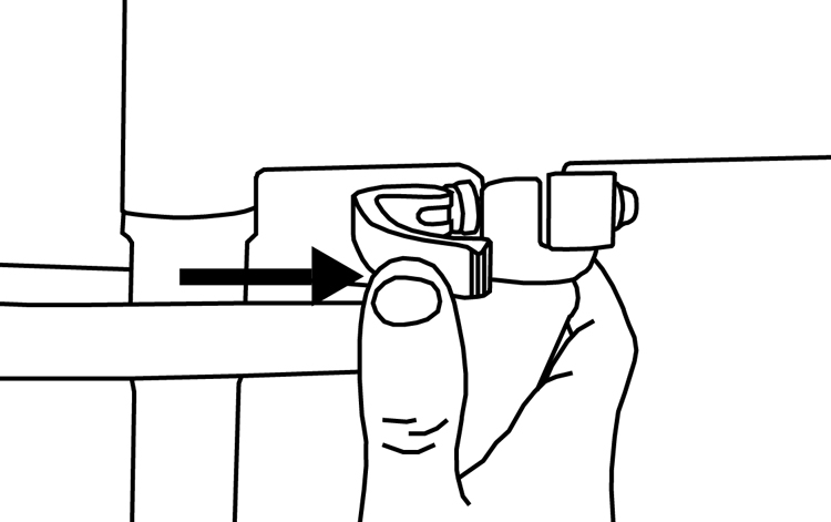 Fig. 25: Close frame quick release.