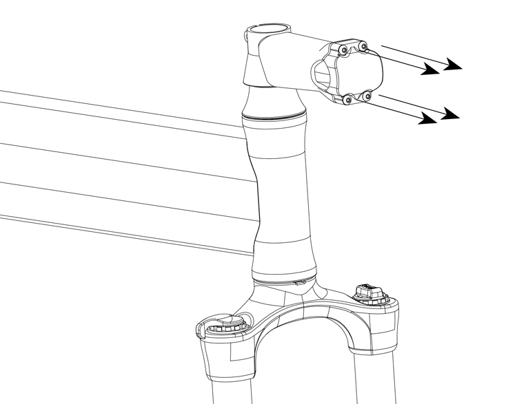 Fig. 12: Remove the stem clamp.