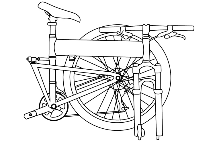 Fig. 38: Folded bike.