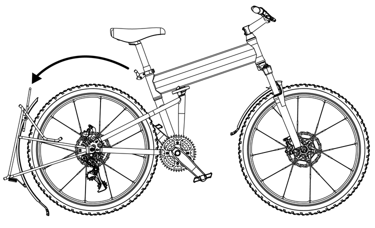 Fig. 21: Rotating RackStand down.