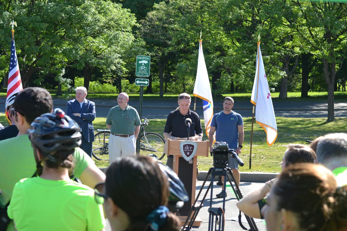 David Montague announcing Expansion of Park&Pedal Program 2016