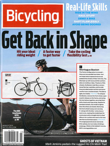 Bicycling Magazine Cover Montague Review 