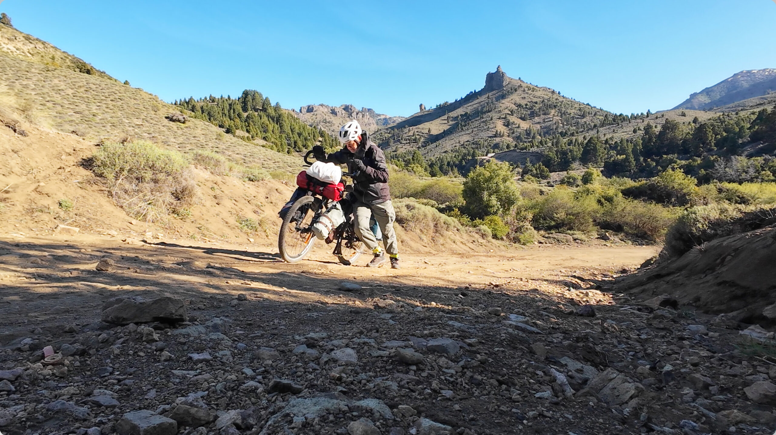 Andes Mountains Bikepacking on a Montague Paratrooper Pro folding mountain bike