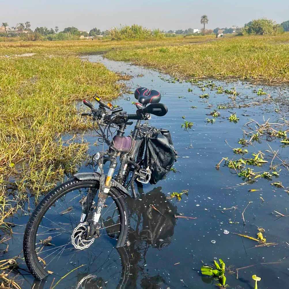 Montague Paratrooper Pro full-size folding bike in water