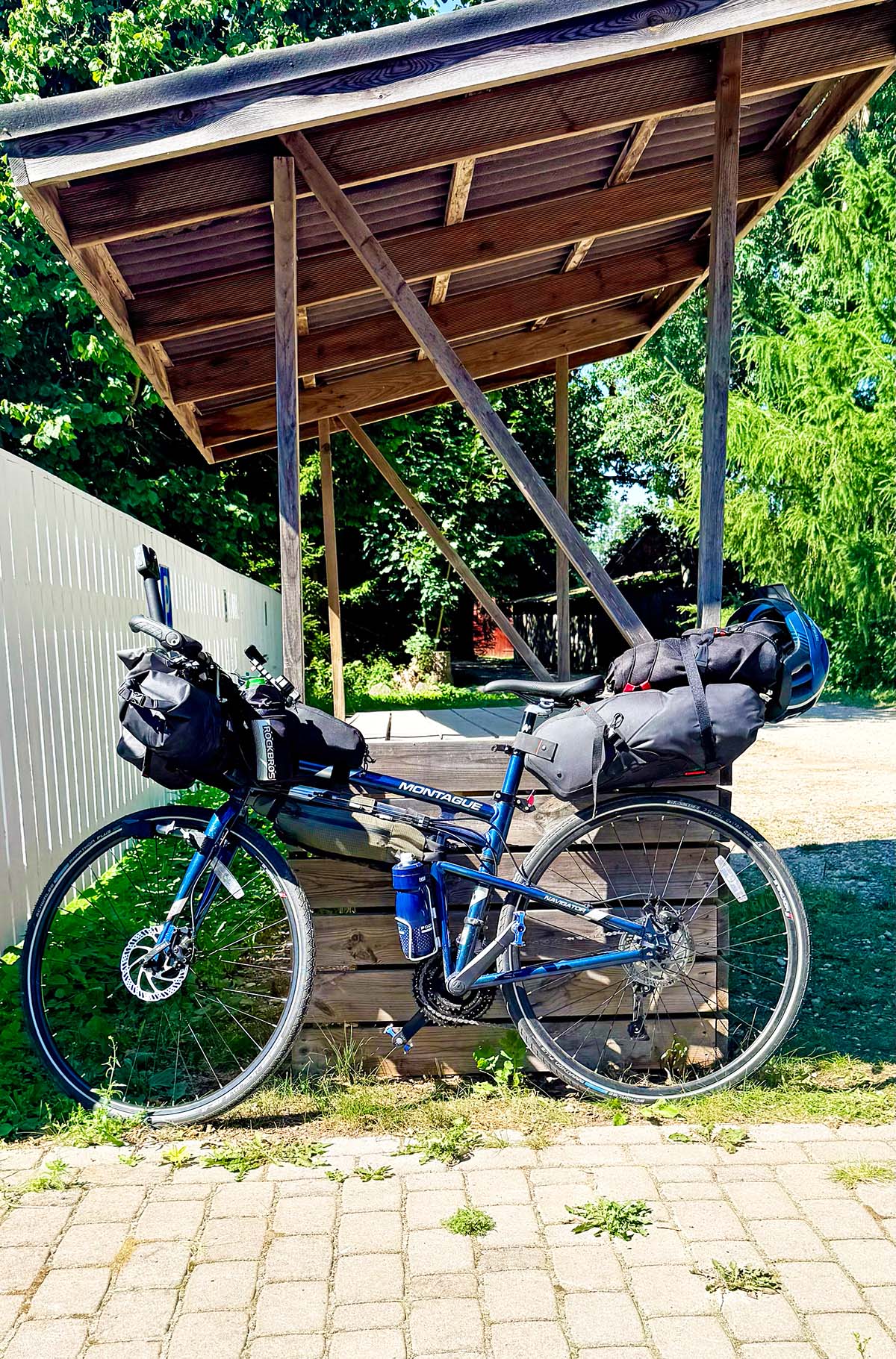 Packed Montague Navigator folding bike